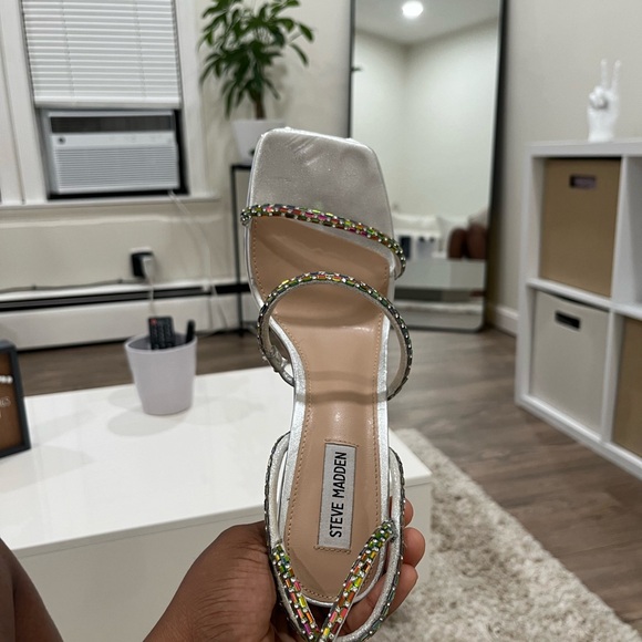 Steve madden rhinestone strappy heels 11 - Picture 6 of 7